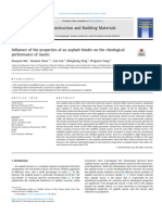 Influence of The Properties of An Asphalt Binder On The Rheological Performance of Mastic