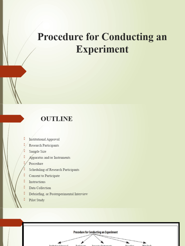Experiment Conducting Procedure Guide | PDF | Statistical Hypothesis ...