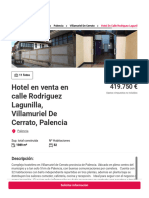 Hotel en Venta en Calle RODRIGUEZ LAGUNILLA 0 34190, Palencia, VILLAMURIEL de CERRATO - Aliseda Inmobiliaria