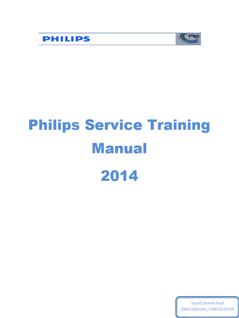 1 Philips Service Training Manual | PDF | Usb | Menu