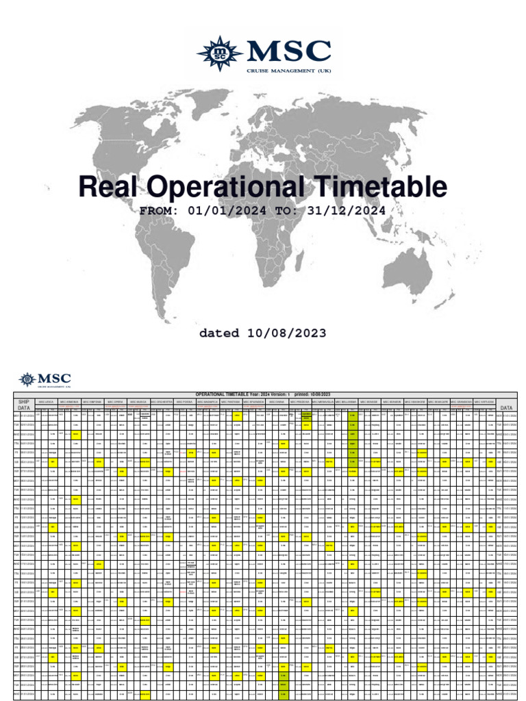 Real operational timetable 2024 update 10 08 2023 2 pages download