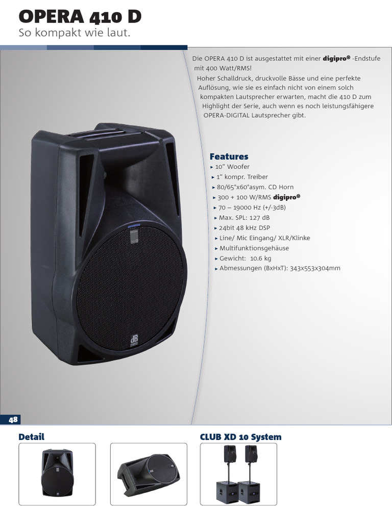 Datenblatt DB Opera Set | PDF