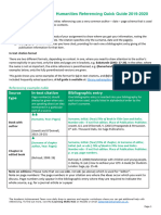 Humanities Quick Referencing Guide 2019-2020 KMP JM