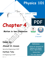 Chapter 4 Motion in Two Dimension