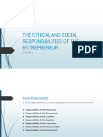 The Ethical and Social Responsibilities of The Entrepreneur