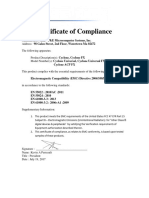 PEmicro Certificate of Compliance CYCLONE