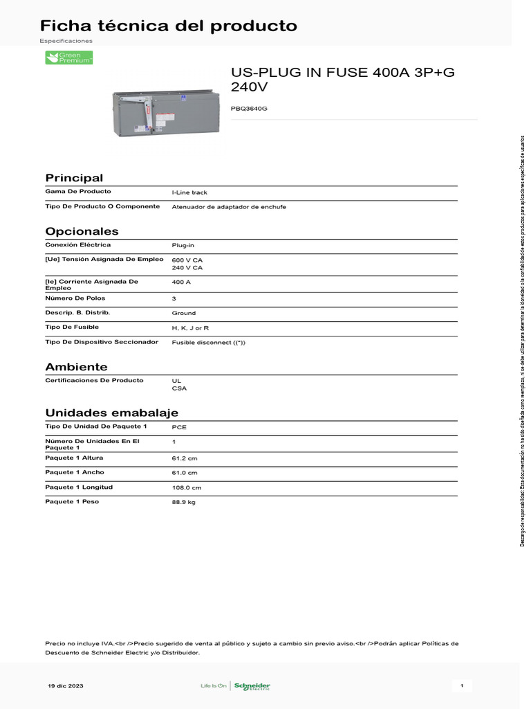 thumbnail image 2 of Schneider Electric QOB250VH 50-Amp Circuit Breaker - 240V Molded Case 2 of 13