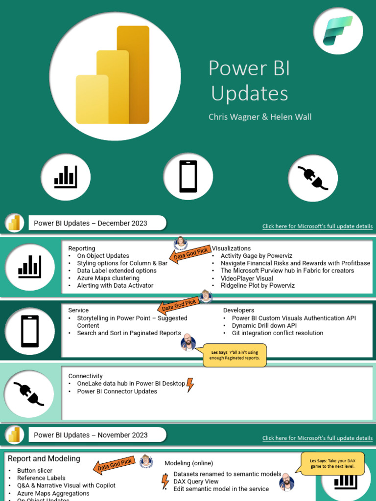 POWER BI (DEC-2023) Updates Summary | PDF | Mobile App | Microsoft Azure