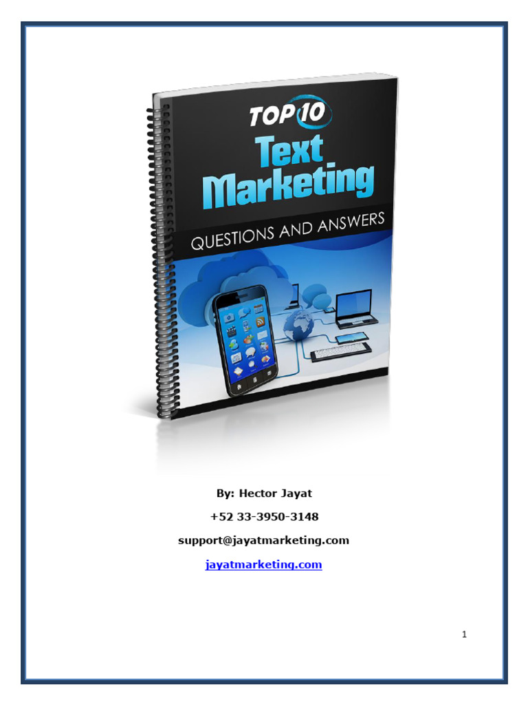 Text Message Marketing Explained | PDF | Text Messaging | Mobile Phones