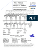 USA 70S-B2L Welding Wire and Rod: Cert # 05-R0925