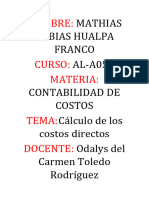 Tarea Virtual 2 de Contabilidad de Costo