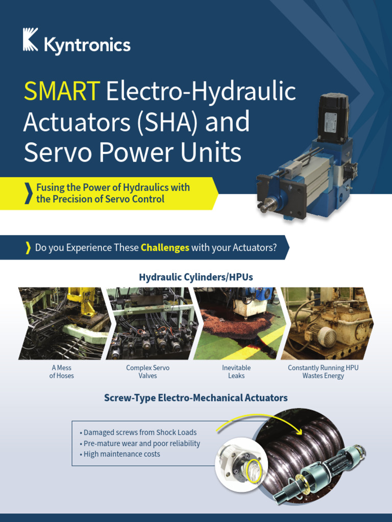 Kyntronics Sha Product Brochure2023 Pdf Actuator Electric Motor