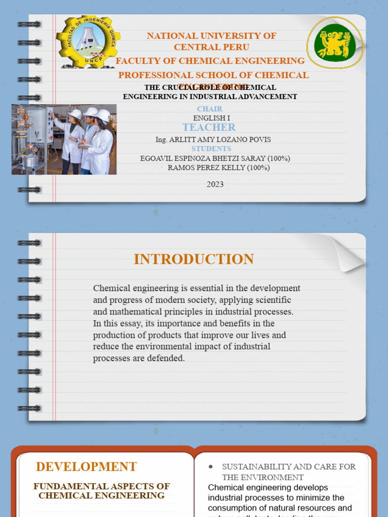Role of Chemical Engineering in Industry | PDF | Sustainability ...