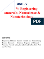 UNIT V: Engineering Materials, Nanoscience & Nanotechnology