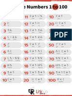 Numbers Hiragana