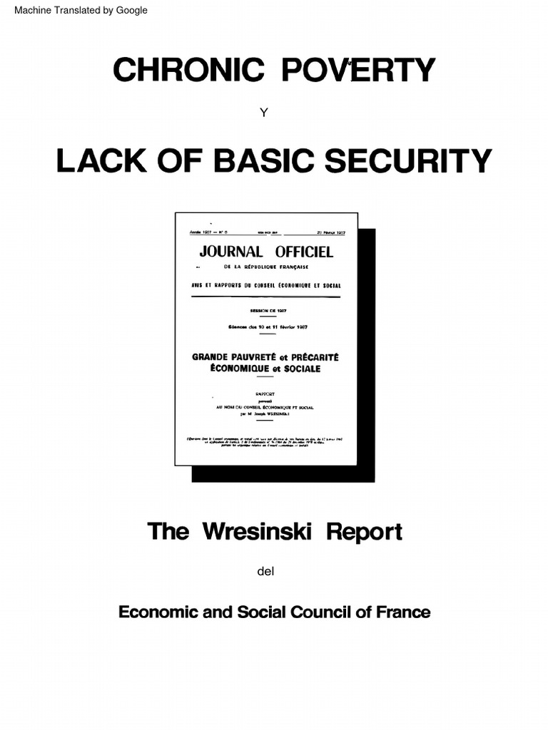 Wresinski 1987 chronic poverty and lack of basic security pdf