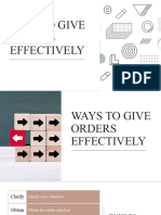 Ce-2a - G10 - How To Give An Effective Order & The Knowledge Worker