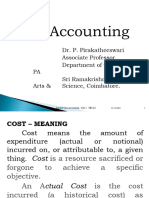 Applied Cost Accounting - Unit 1