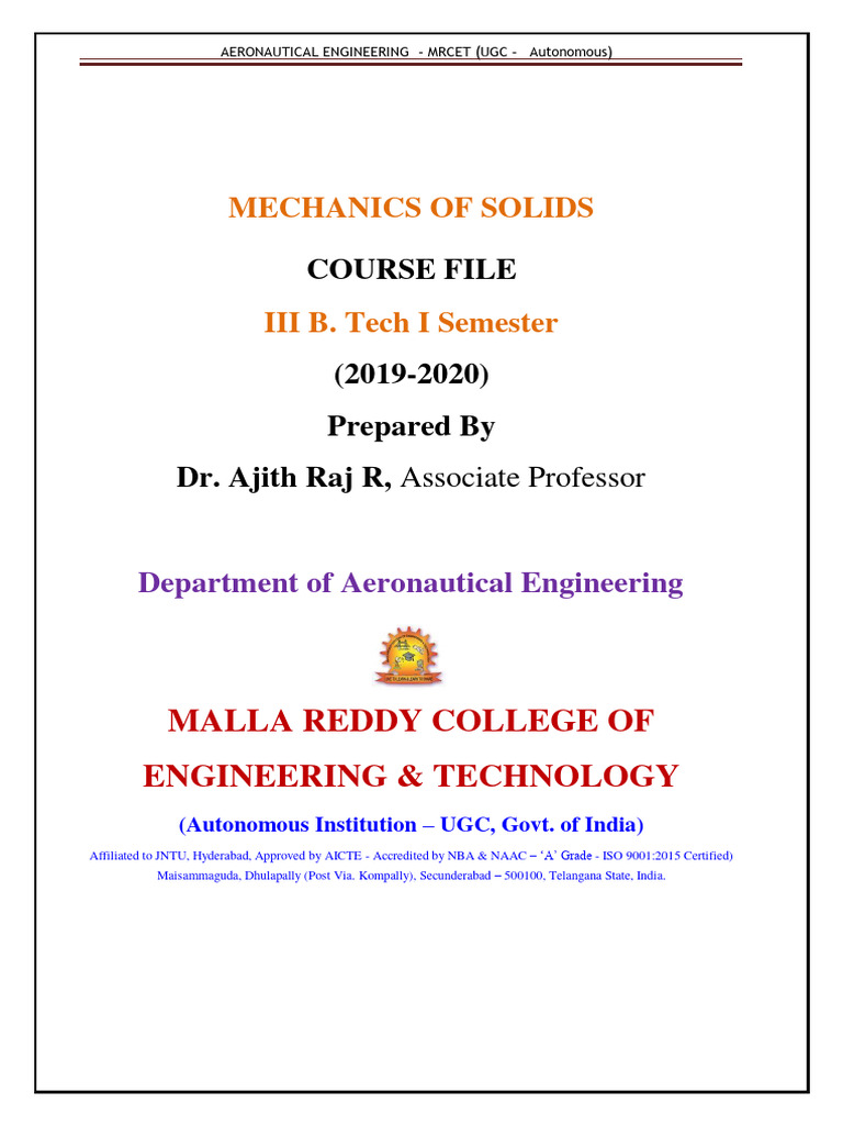 Mechanics of Solids | PDF