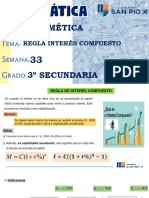 Aritmética 3ro Sec - Semana 33 - Regla de Interes Compuesto