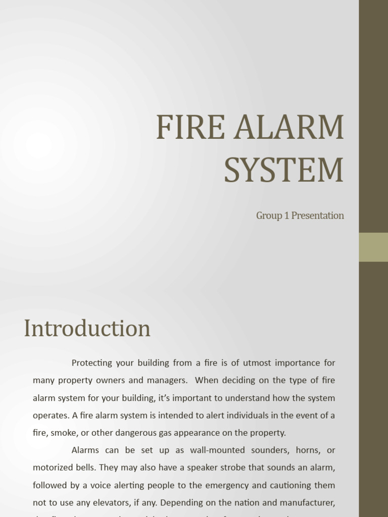 Fire Alarm System | PDF