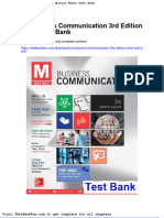 M Business Communication 3rd Edition Rentz Test Bank