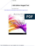 Accounting 10th Edition Hoggett Test Bank