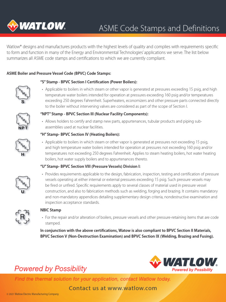 ASME Code Stamps PDF Boiler Gas Technologies