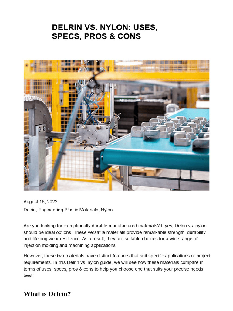 Delrin Vs. Nylon_ Uses, Specs, Pros & Cons _ Severna Operations PDF