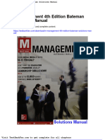 M Management 4th Edition Bateman Solutions Manual