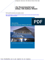 Accounting For Governmental and Nonprofit Entities 15th Edition Wilson Test Bank