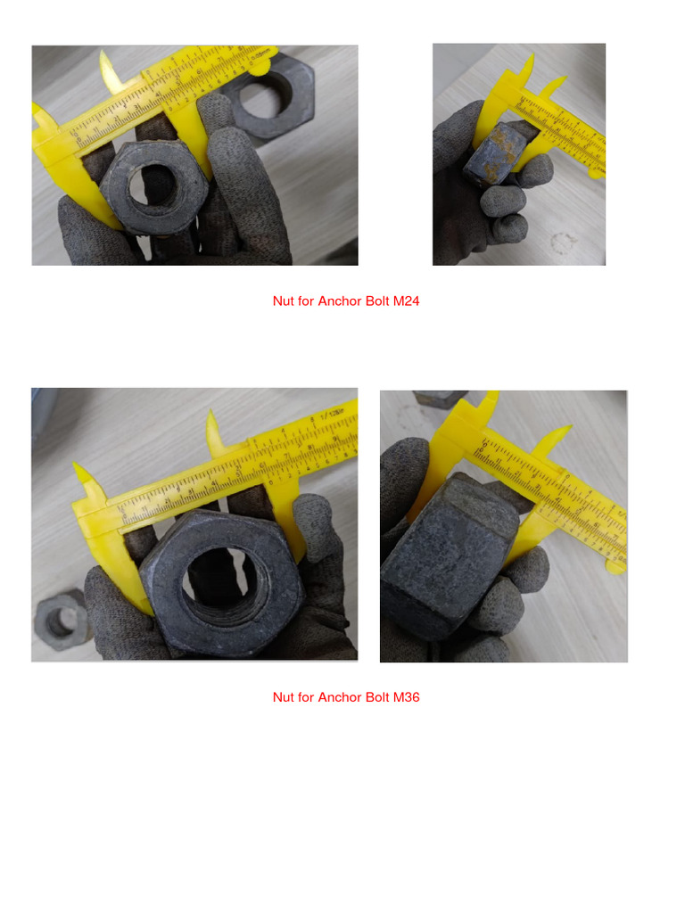 Dimension of Nut M24 and M36 PDF
