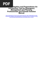 Hazard Mitigation and Preparedness An Introductory Text For Emergency Management and Planning Professionals 2nd Schwab Solution Manual