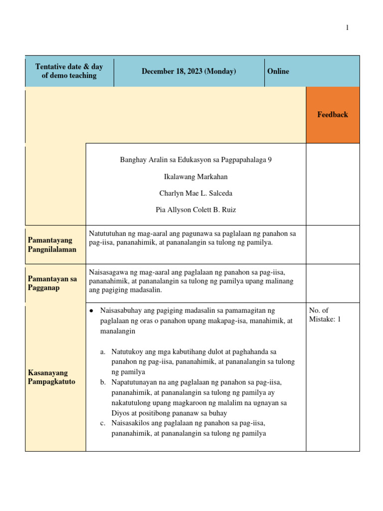 Final Lesson Plan Pdf