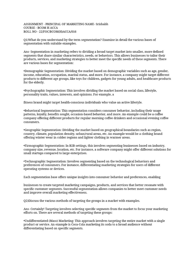 Assignment 1 Pdf Retail Pricing