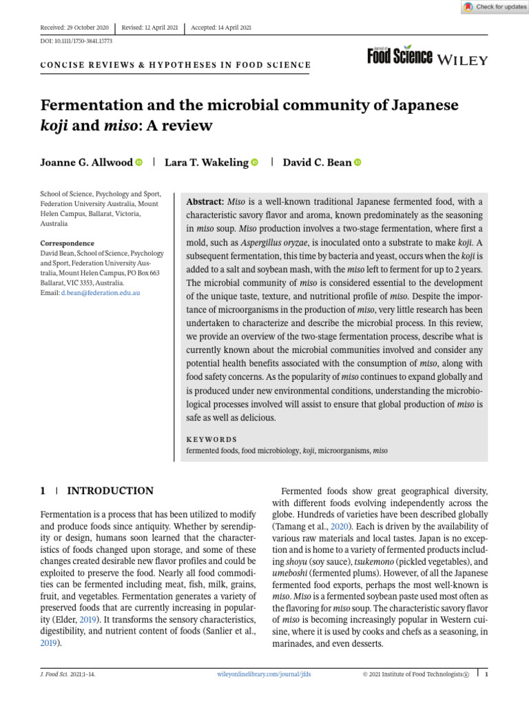 Allwood 2021 PDF Probiotic Soybean