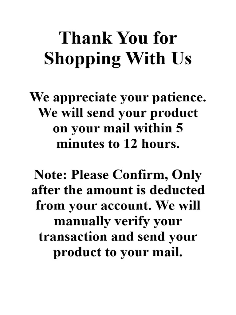 Payment Confirmation Instructions | PDF | Finance & Money Management | Law