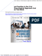 Marriages and Families in The 21st Century A Bioecological Approach 2nd Edition Howe Test Bank