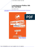Mass Media and American Politics 10th Edition Graber Test Bank