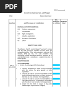 AR and Sales Audit Program