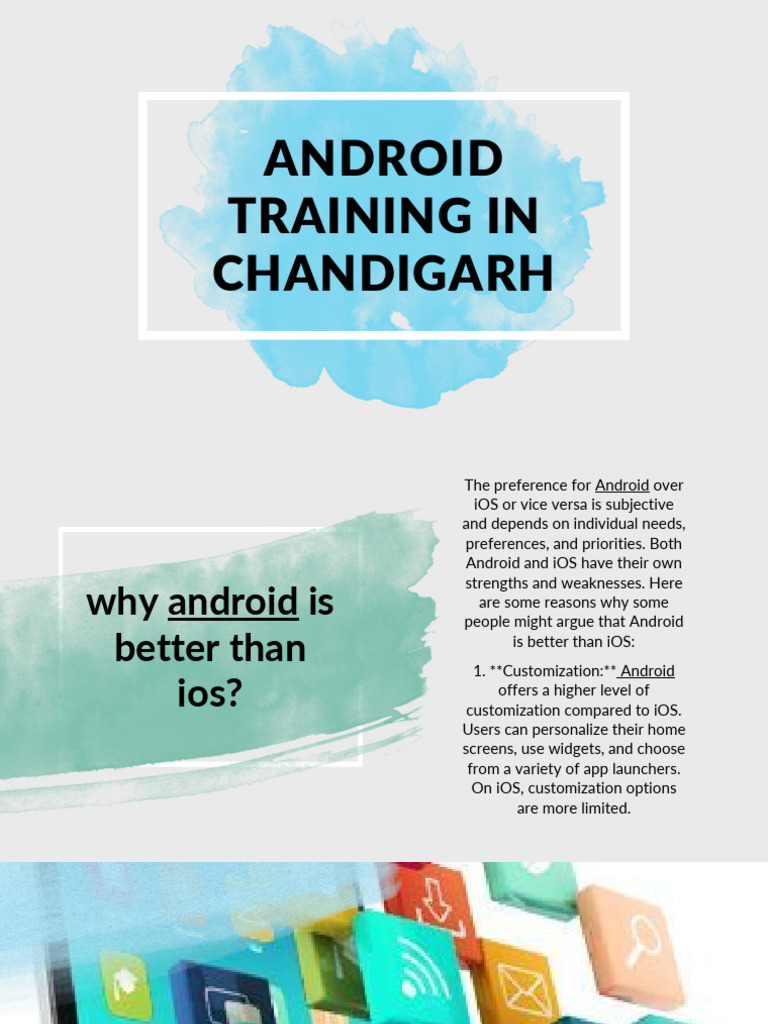 Android Training Overview in Chandigarh | PDF | Android (Operating ...