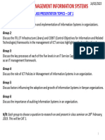 INF 411 - Class Presentation Topics - CAT 1 2023