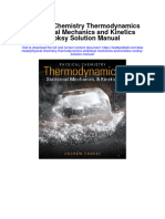 Physical Chemistry Thermodynamics Statistical Mechanics and Kinetics Cooksy Solution Manual