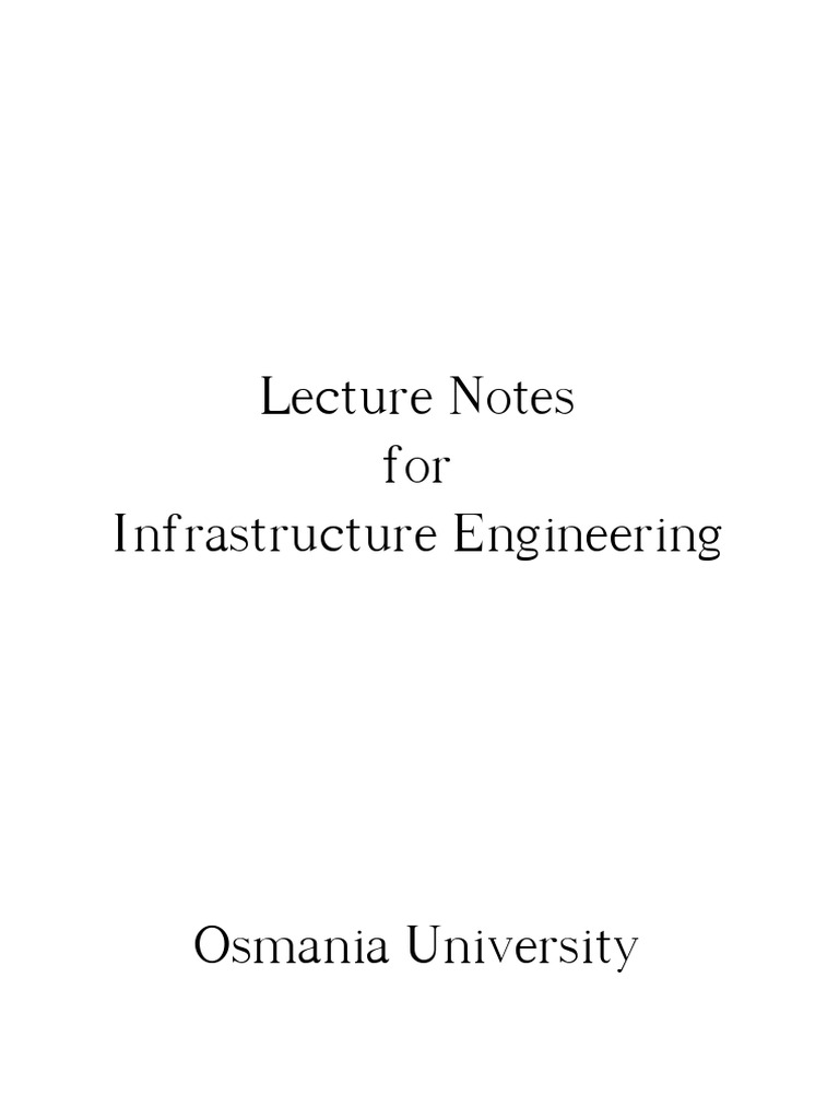 Infrastructure Engineering Notes For OU | PDF | Infrastructure | Taxes