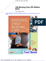 Maternal Child Nursing Care 5th Edition Perry Test Bank