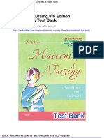 Maternity Nursing 8th Edition Lowdermilk Test Bank
