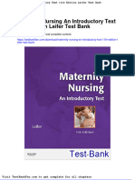 Maternity Nursing An Introductory Text 11th Edition Leifer Test Bank