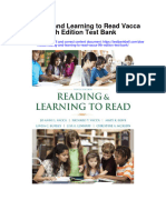 Reading and Learning To Read Vacca 9th Edition Test Bank