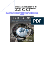 Social Science An Introduction To The Study of Society 15th Edition Hunt Colander Test Bank