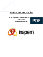 Manual Plataforma de Certificaccao de Empresa DPAE Provincial